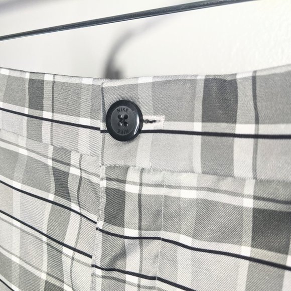 Nike Dri-Fit CI9803-010 Green Plaid Golf Shorts - Picture 3 of 12